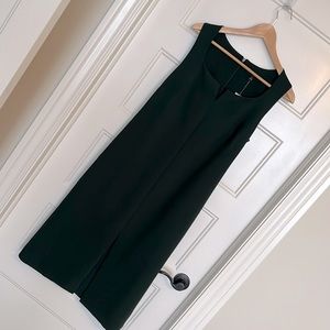 NWT Banana Republic Midi Dress, dark emerald color, size 8.